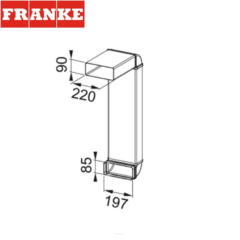 FRANKE Smart 2GETHER zestaw do odprowadzenia powietrza (112.0539.569)