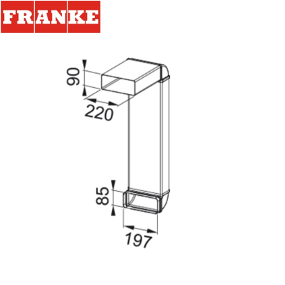 FRANKE Smart 2GETHER zestaw do odprowadzenia powietrza (112.0539.569)