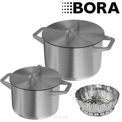 Profesjonalne naczynia do gotowania BORA Pots and Pans Assist, zestaw 5 elementów (KWPAP4)