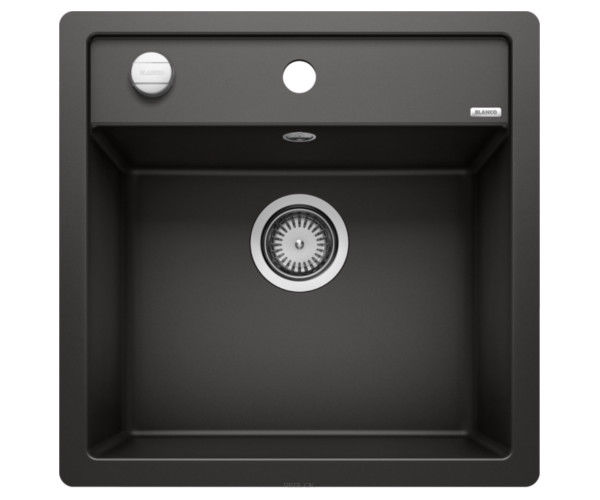 BLANCO DALAGO 5F Czarny silgranit z korkiem auto. (525872)