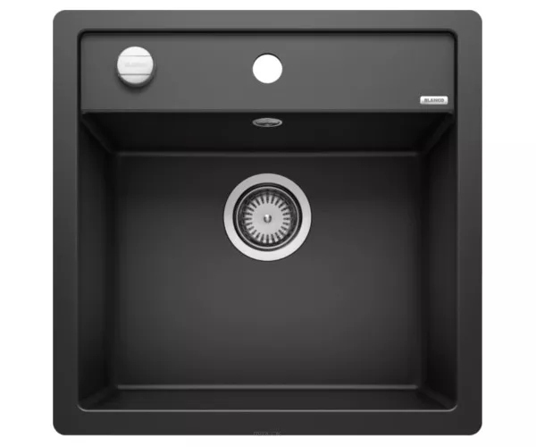 BLANCO DALAGO 5F Czarny silgranit z korkiem auto. (525872)