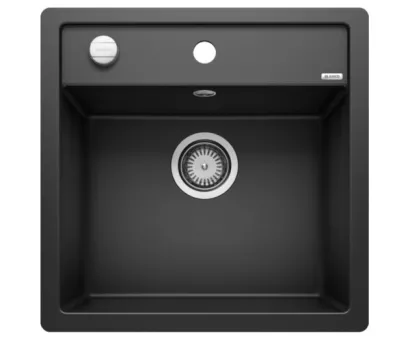 BLANCO DALAGO 5F Czarny silgranit z korkiem auto. (525872)