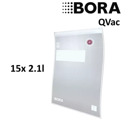 BORA QVac - worki do pakowania próżniowego, 15 sztuk o pojemności 2,1 litra