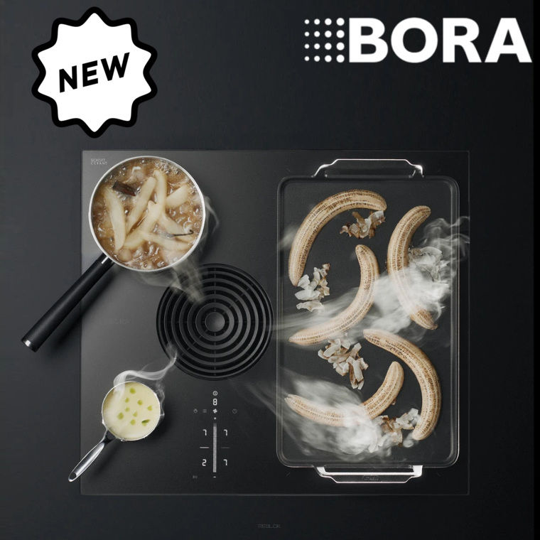 BORA S PURE 2 Rough matowa płyta indukcyjna 60cm z wbudowanym wyciągiem oparów (BORA PURSA2R)
