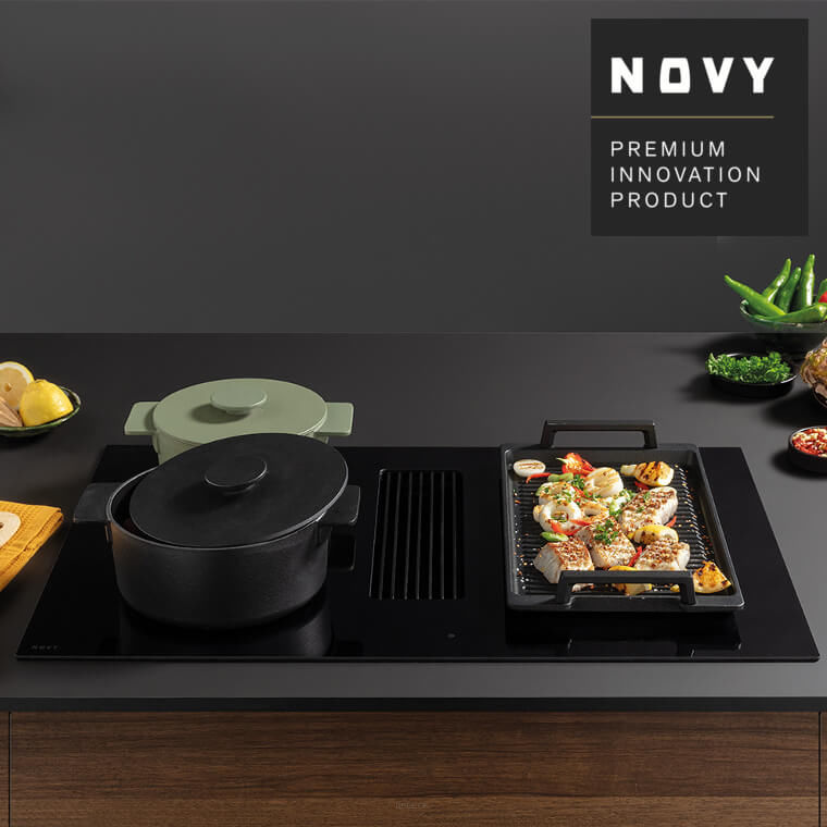 NOVY Easy Pro 80 płyta indukcyjna z okapem (pochłaniacz, recyrkulacja z filtrem,  model 1861)