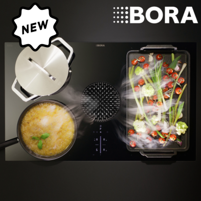 BORA X PURE Rough matowa płyta indukcyjna z wbudowanym pochłaniaczem oparów (BORA PUXU2R)