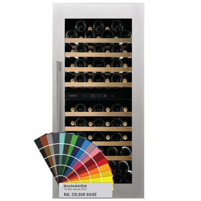 DUNAVOX DVS 70.185 DC winiarka do zabudowy, kolor z palety RAL, 2 strefy temperatur (DVS70.185DC)