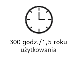 aktywny przez 300 godzin