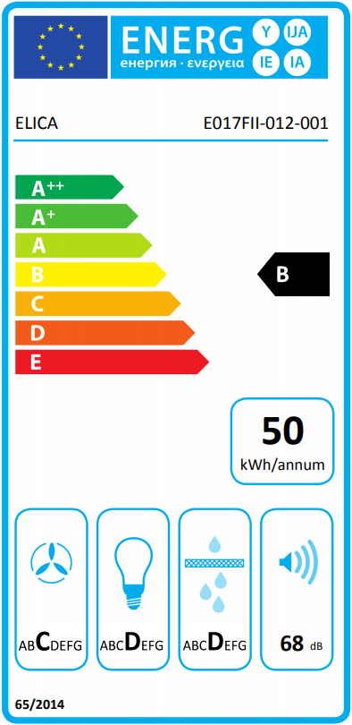 Elica ERA S - etykieta energetyczna