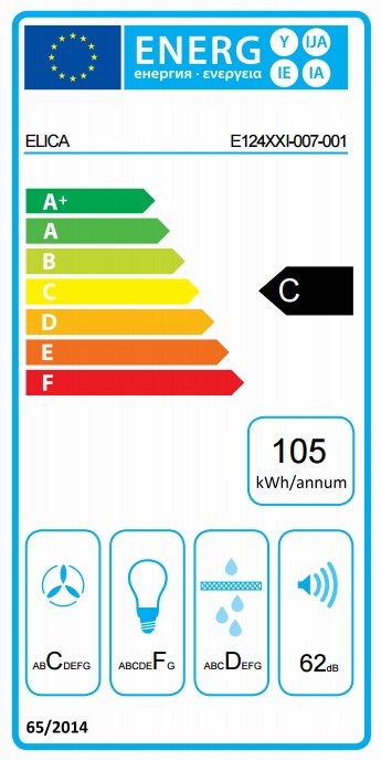 Etykieta energetyczna - Elica ELITE 26